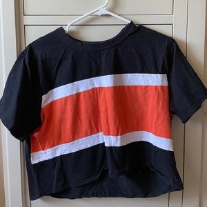Crop top Black and Orange Shirt